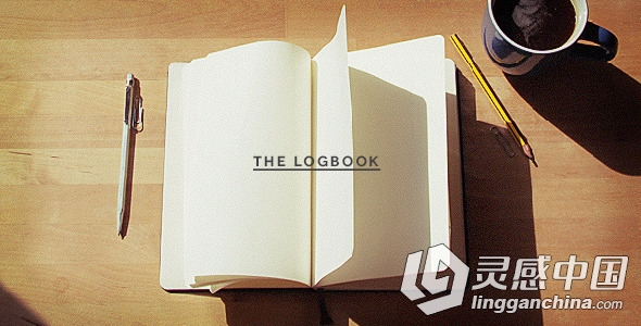 工作日志翻页书籍包装动画AE模板 Videohive The Logbook Mockup  灵感中国网 www.lingganchina.com