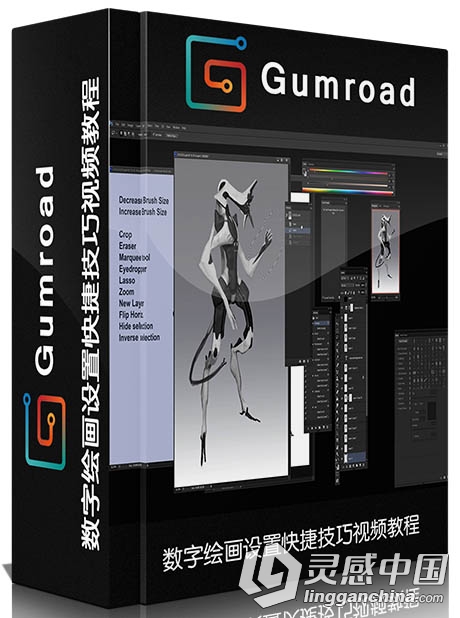 数字绘画设置快捷技巧视频教程Gumroad Introduction to Photoshop setup by Maxim ...  灵感中国网 www.lingganchina.com