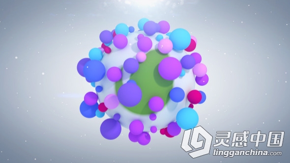 活力粒子Logo演绎动画AE模板 Vibrant Particles Logo Reveal  灵感中国网 www.lingganchina.com