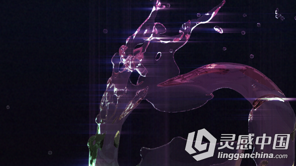 水滴液体冲洗特效Logo演绎动画AE模板 Videohive Flush Logo  灵感中国网 www.lingganchina.com