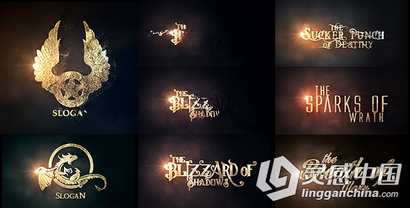 黄金粒子尘埃Logo演绎动画AE模板 Videohive Burn To Be Gold  灵感中国网 www.lingganchina.com