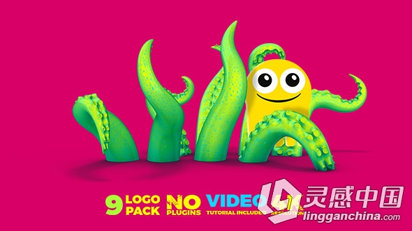 9组超酷创意Logo演绎动画AE模板 Videohive 9 Logo Pack  灵感中国网 www.lingganchina.com