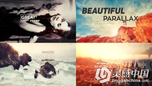 唯美视差混合展示动画AE模板 Videohive Beautiful Parallax  灵感中国网 www.lingganchina.com