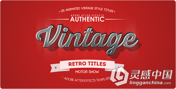 25组经典实用标题动画AE模板合辑 Videohive 25 Animated Vintage Titles  灵感中国网 www.lingganchina.com