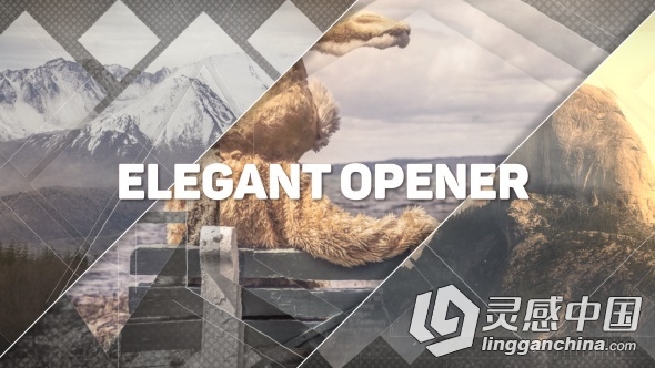 优雅菱形创意设计展示动画AE模板 Videohive Elegant Opener  灵感中国网 www.lingganchina.com