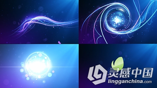 旋转炫光Logo演绎动画AE模板 Videohive Glowline Logo Reveal  灵感中国网 www.lingganchina.com