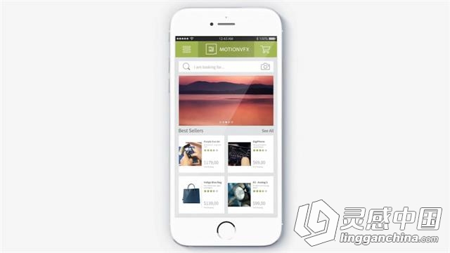 IOS应用程序App中UI设计展示动画AE模板 MotionVFX MyApp ios Ui Kit Promo  灵感中国网 www.lingganchina.com