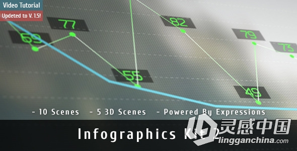 超级信息图标自动化特效动画AE模板V2版 Videohive Infographics Kit 2  灵感中国网 www.lingganchina.com