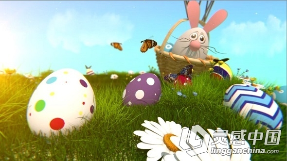 复活节彩蛋卡通动画AE模板 Videohive Easter Egg  灵感中国网 www.lingganchina.com