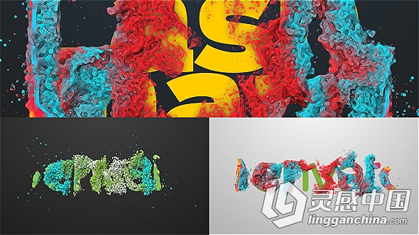 多彩珊瑚质感特效Logo演绎动画AE模板 Videohive Coral Logo  灵感中国网 www.lingganchina.com