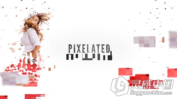 像素破碎展示动画AE模板 Videohive Pixelated  灵感中国网 www.lingganchina.com