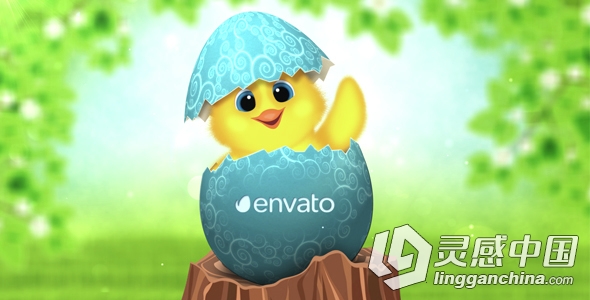 复活节彩蛋包装动画AE模板 Videohive Easter Day  灵感中国网 www.lingganchina.com