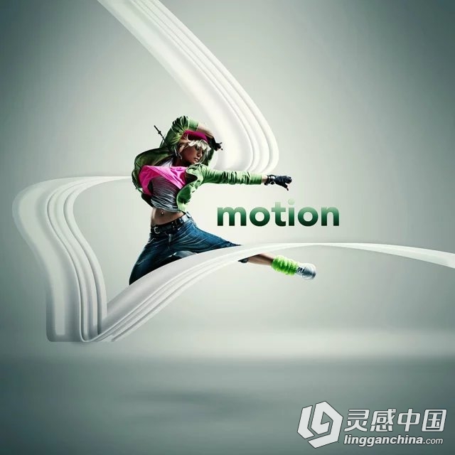 流动线条广告设计动作 Modern Lines 1 / Photoshop action 附教程  灵感中国网 www.lingganchina.com