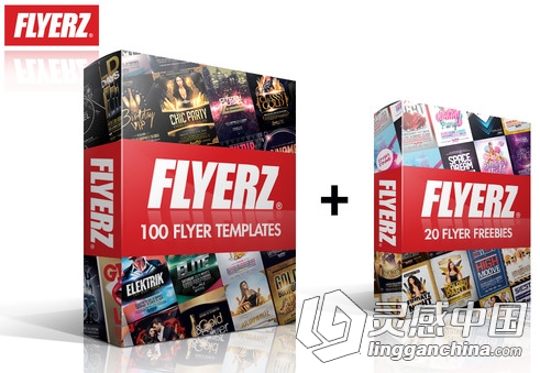 100组超级海报PS模板合辑 Creativemarket 100 FLYERS BUNDLE + 20 FREEBIES  灵感中国网 www.lingganchina.com