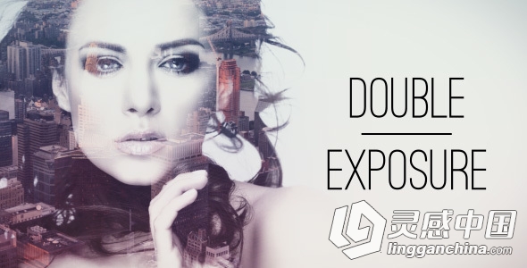 唯美时尚风格相册动画AE模板 Videohive Double Exposure Parallax Titles  灵感中国网 www.lingganchina.com