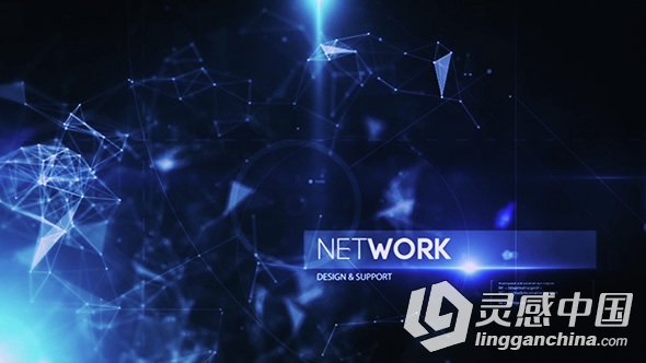 梦幻启示录科技片头动画AE模板 Videohive Plexus Inspire Corporate Tech Intro  灵感中国网 www.lingganchina.com