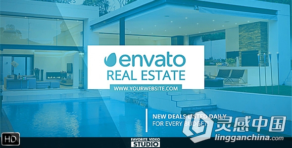 高端房地产公司项目宣传动画AE模板 Videohive Real Estate Gallery  灵感中国网 www.lingganchina.com