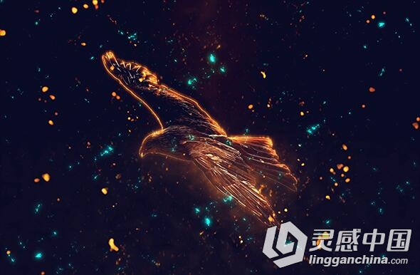 照片转火花特效PS动作 Spark PS Action  灵感中国网 www.lingganchina.com