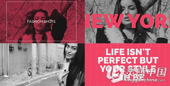 时尚摄影包装动画AE模板 Videohive Fashion Shots  灵感中国网 www.lingganchina.com