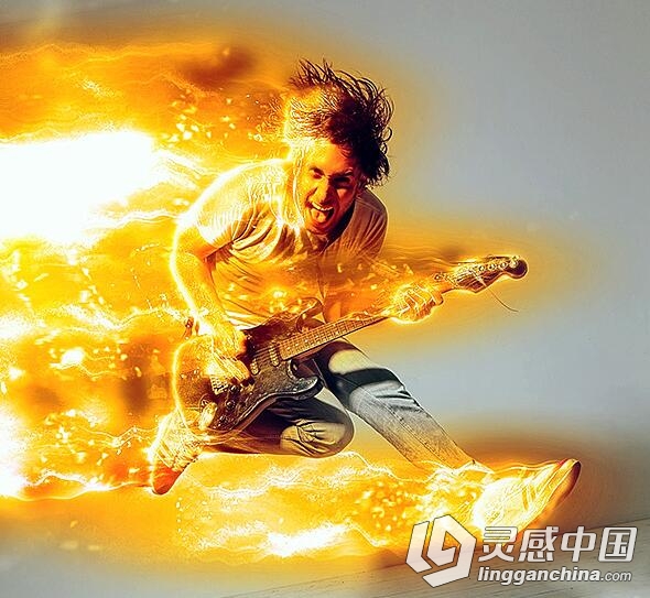 火焰特效元素PS动作Elemental Photoshop Action 附视频教程  灵感中国网 www.lingganchina.com