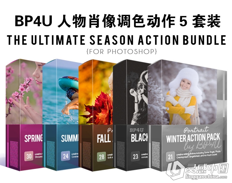 国外大师级BP4U人物肖像调色动作5套BP4U The Ultimate Season Action Bundle  灵感中国网 www.lingganchina.com