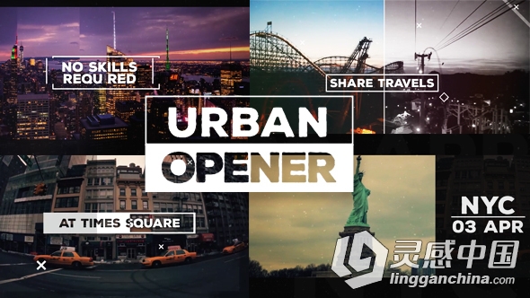 城市生活韵律节奏包装动画AE模板 Videohive Urban Opener 14461470  灵感中国网 www.lingganchina.com