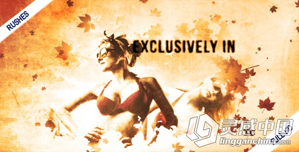 时尚复古秋叶包装相册动画AE模板 Videohive Autumn Leaves  灵感中国网 www.lingganchina.com