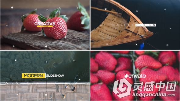 简单时尚的幻灯片相册动画AE模板 Videohive Simple Slideshow  灵感中国网 www.lingganchina.com