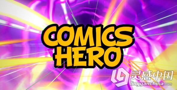 超酷卡通元素包装动画AE模板 Videohive Comics Hero Broadcast Pack  灵感中国网 www.lingganchina.com