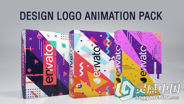 时尚充满朝气标志设计LOGO演绎AE模板Videohive Design Logo Animation Pack  灵感中国网 www.lingganchina.com