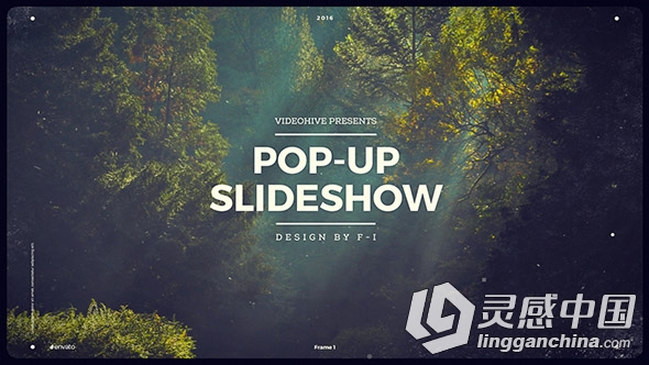 折叠弹出照片幻灯片相册动画AE模板 Videohive Pop-Up Slideshow  灵感中国网 www.lingganchina.com