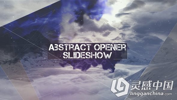 唯美图片抽象空间幻灯片AE模板 VideoHive Abstract Opener Slideshow  灵感中国网 www.lingganchina.com