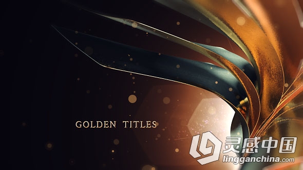 时尚绚丽金色文字字幕标题动画AE模板 Videohive Golden Titles  灵感中国网 www.lingganchina.com