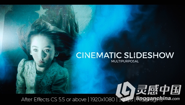 完美的电影幻灯片影视片头AE模板 Videohive Cinematic Slideshow  灵感中国网 www.lingganchina.com