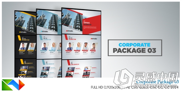 公司企业项目服务宣传AE模板 Videohive Corporate Package 03  灵感中国网 www.lingganchina.com