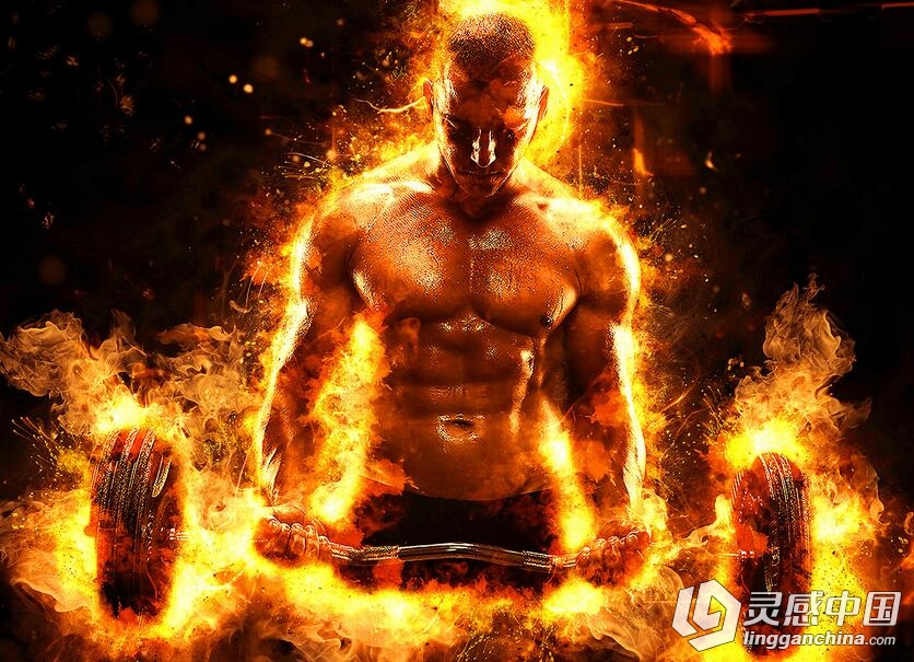 超酷火焰PS动作 Fire V.1 - Photoshop Action 附视频教程  灵感中国网 www.lingganchina.com