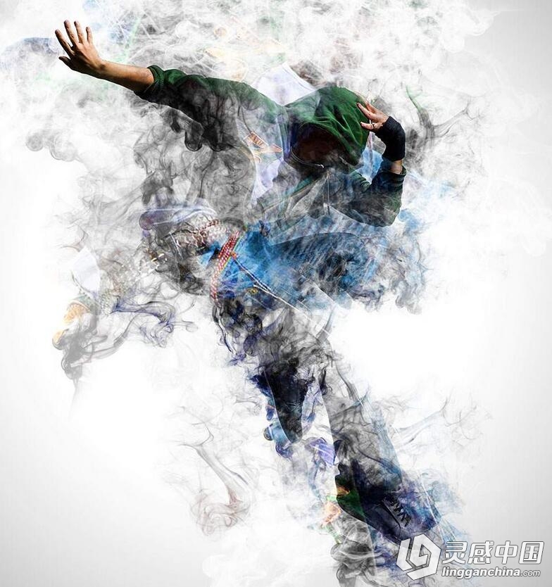 超酷烟雾缭绕PS动作 Smoke V.2 Photoshop Action 附视频教程  灵感中国网 www.lingganchina.com