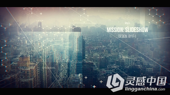 美丽完美点线幻灯片影视片头AE模板 Videohive Mission - Slideshow  灵感中国网 www.lingganchina.com