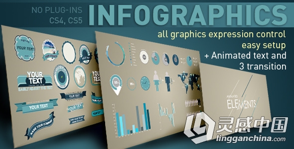 信息图标动画AE模板 Videohive Infographics  灵感中国网 www.lingganchina.com