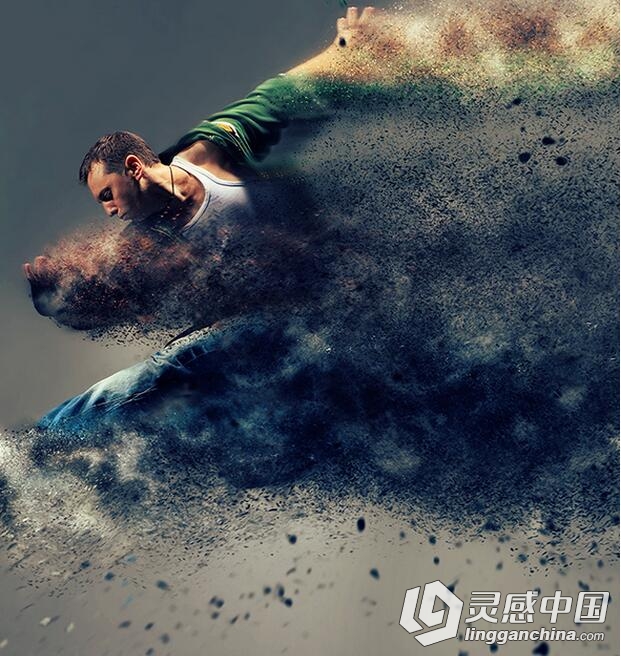 超酷的沙尘暴动作 SandStorm Photoshop Action 附操作演示教程  灵感中国网 www.lingganchina.com