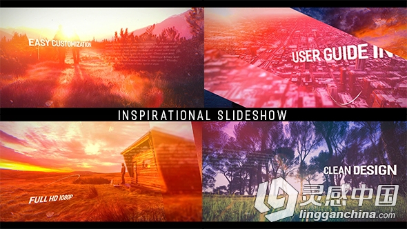 唯美视差幻灯片相册动画AE模板 VideoHive Inspirational Parallax Slideshow  灵感中国网 www.lingganchina.com