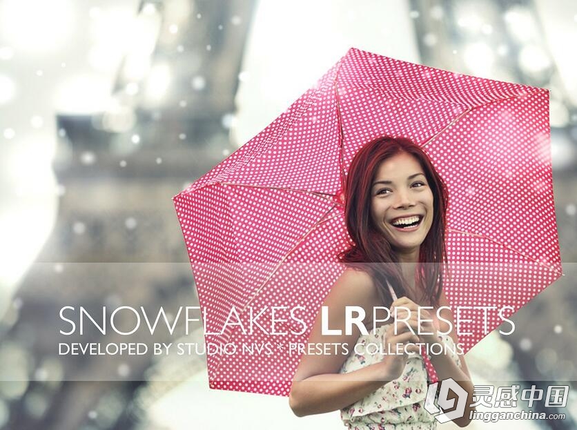 10冬季人像景观雪花Lightroom预设 Snowflakes Lightroom Presets  灵感中国网 www.lingganchina.com