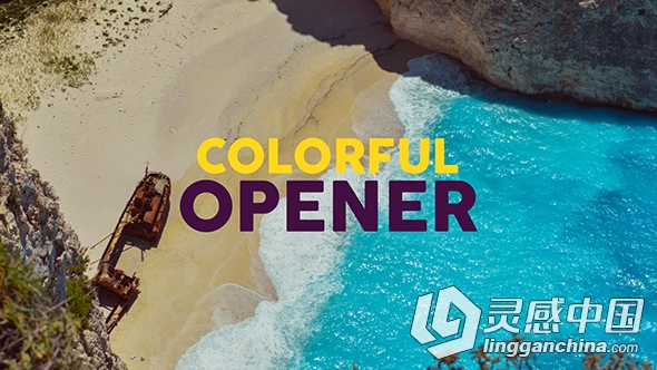 时尚多彩图文展示动画AE模板 VideoHive Colorful Opener  灵感中国网 www.lingganchina.com