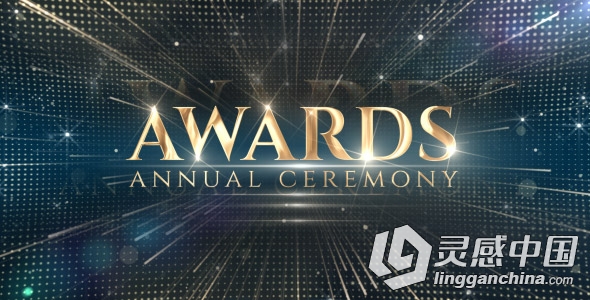 时尚华丽金色粒子影视颁奖典礼视频包装AE模板 Videohive Awards Ceremony  灵感中国网 www.lingganchina.com