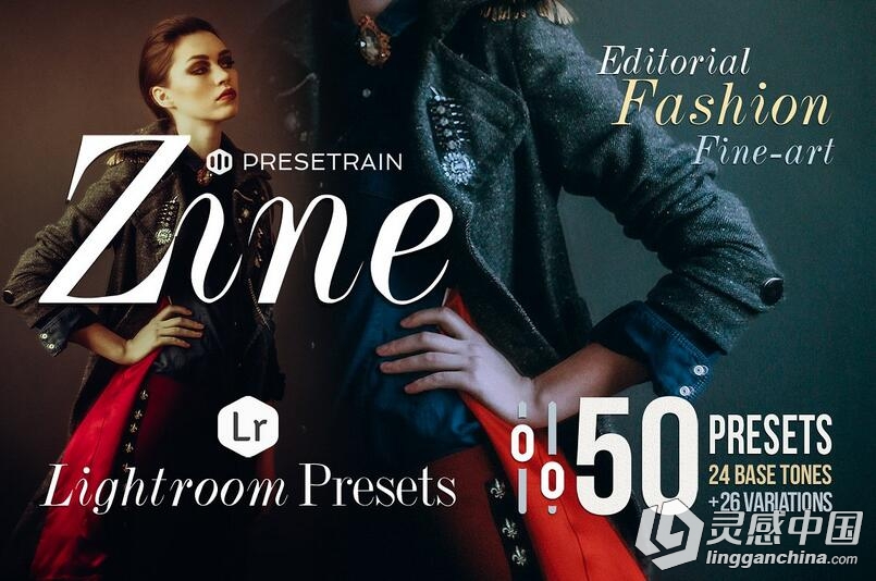 50时尚杂志人像美容Lightroom预设 50 Fashion Lightroom Presets  灵感中国网 www.lingganchina.com