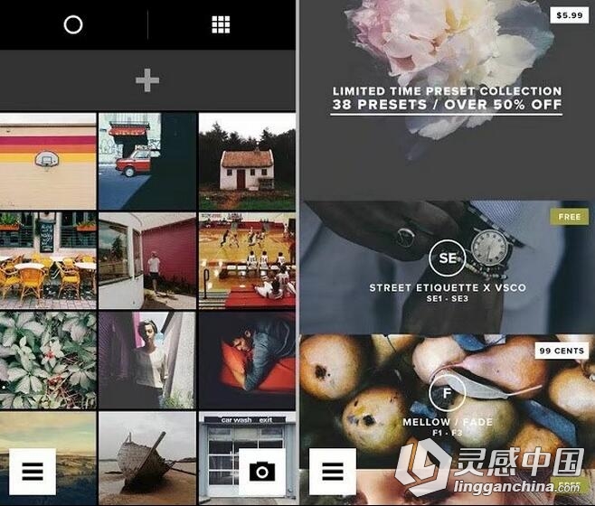 手机IOS版VSCO Cam全胶片风格和色彩效果和谐版  灵感中国网 www.lingganchina.com
