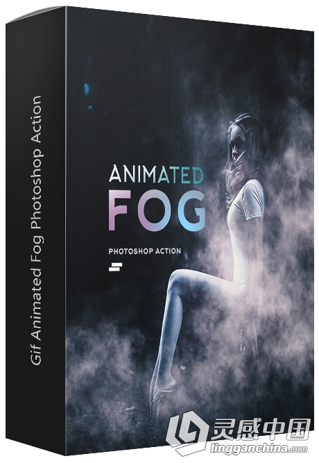 GIF动画烟雾动作 Gif Animated Fog Photoshop Action 附视频教程  灵感中国网 www.lingganchina.com