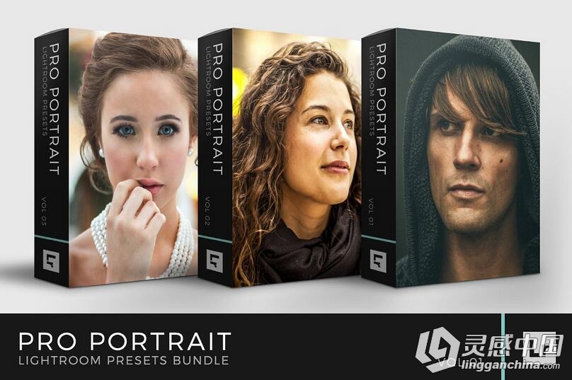 专业肖像Lightroom预设合集 Pro Portrait Lightroom Preset Bundle  灵感中国网 www.lingganchina.com