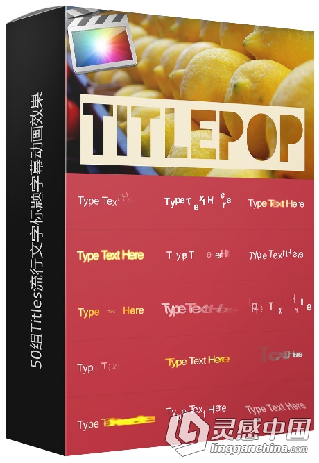 50组Titles流行文字标题字幕动画效果FCPX插件 50 Animated Final Cut Pro X Titles  灵感中国网 www.lingganchina.com