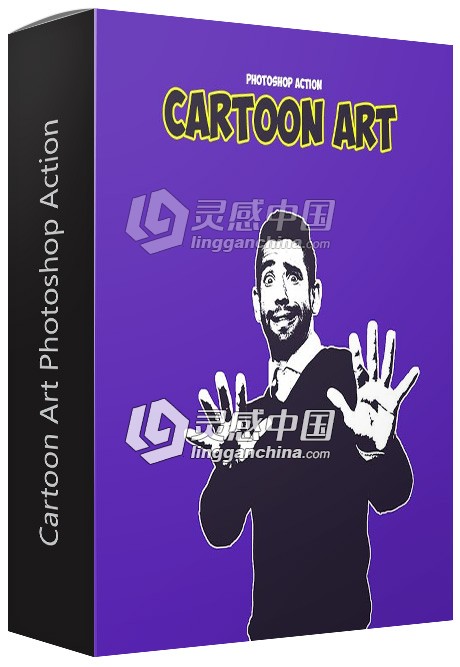 卡通艺术特效PS动作 Cartoon Art Photoshop Action  灵感中国网 www.lingganchina.com